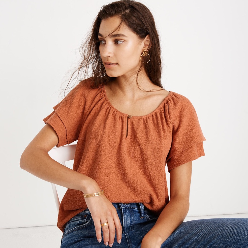 Madewell Tiered-Sleeve Top